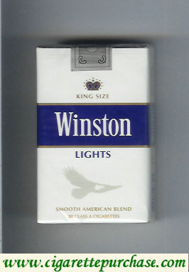 Winston Lights cigarettes soft box